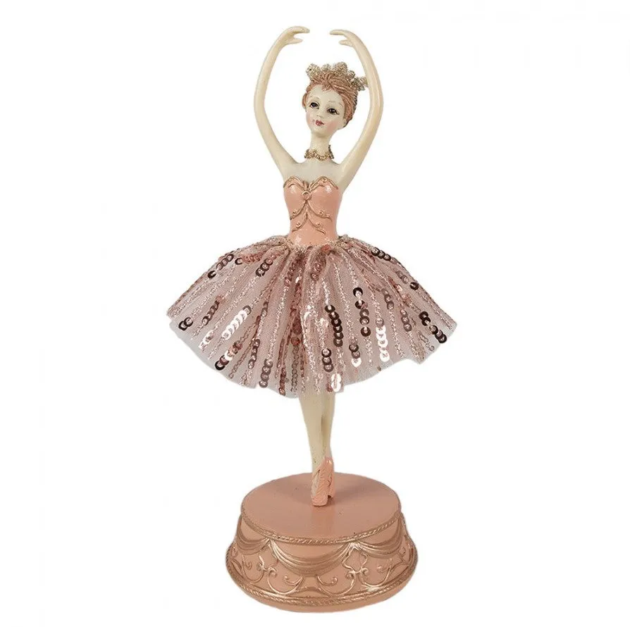 13" Pink Ballerina Music Box