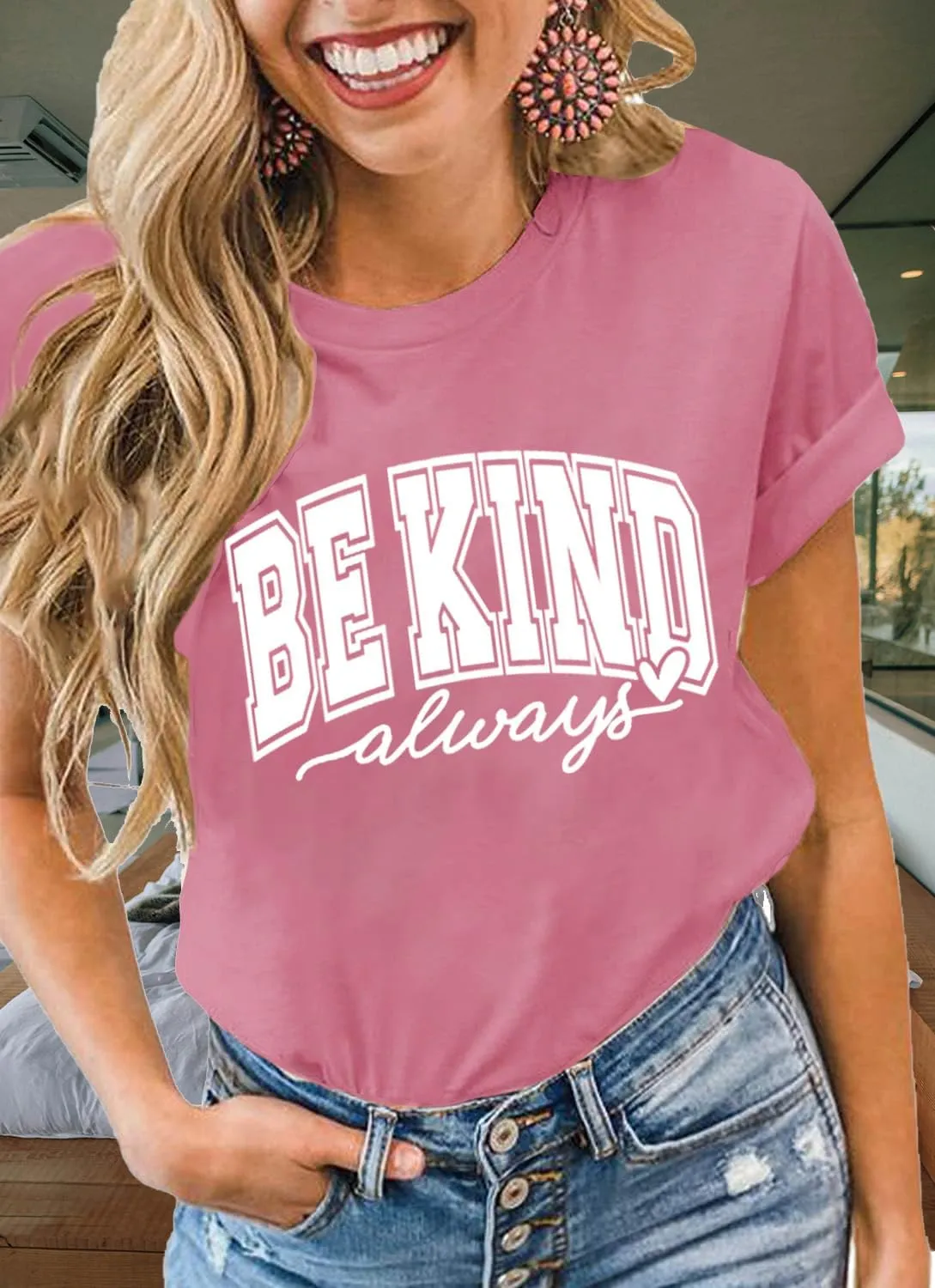 Be Still and Know Shirts for Women Casual Short Sleeve Christian Tee Tops