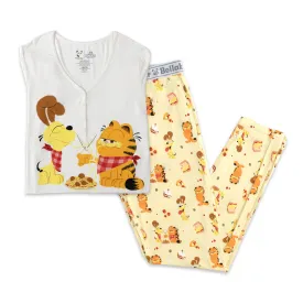 Bellabu Bear Women's 2 piece Short Sleeve PJ Set - Garfield The Movie