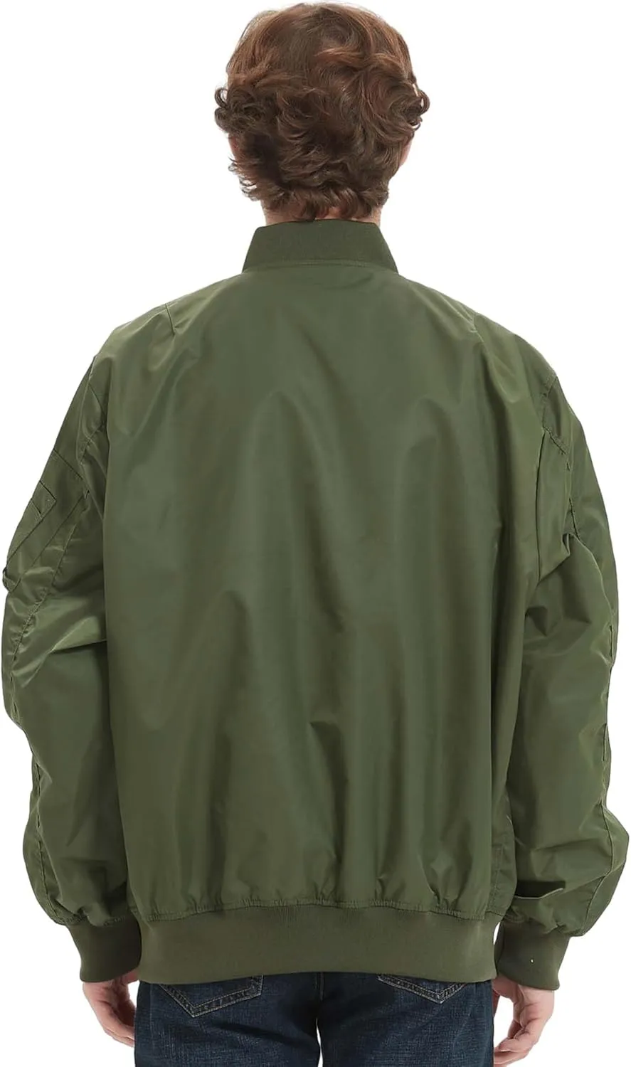 Bomber Jacket Men Casual Lightweight Jacket Fashion Zip Up Windbreaker Techwear Streetwear Multi-Pocket Coat