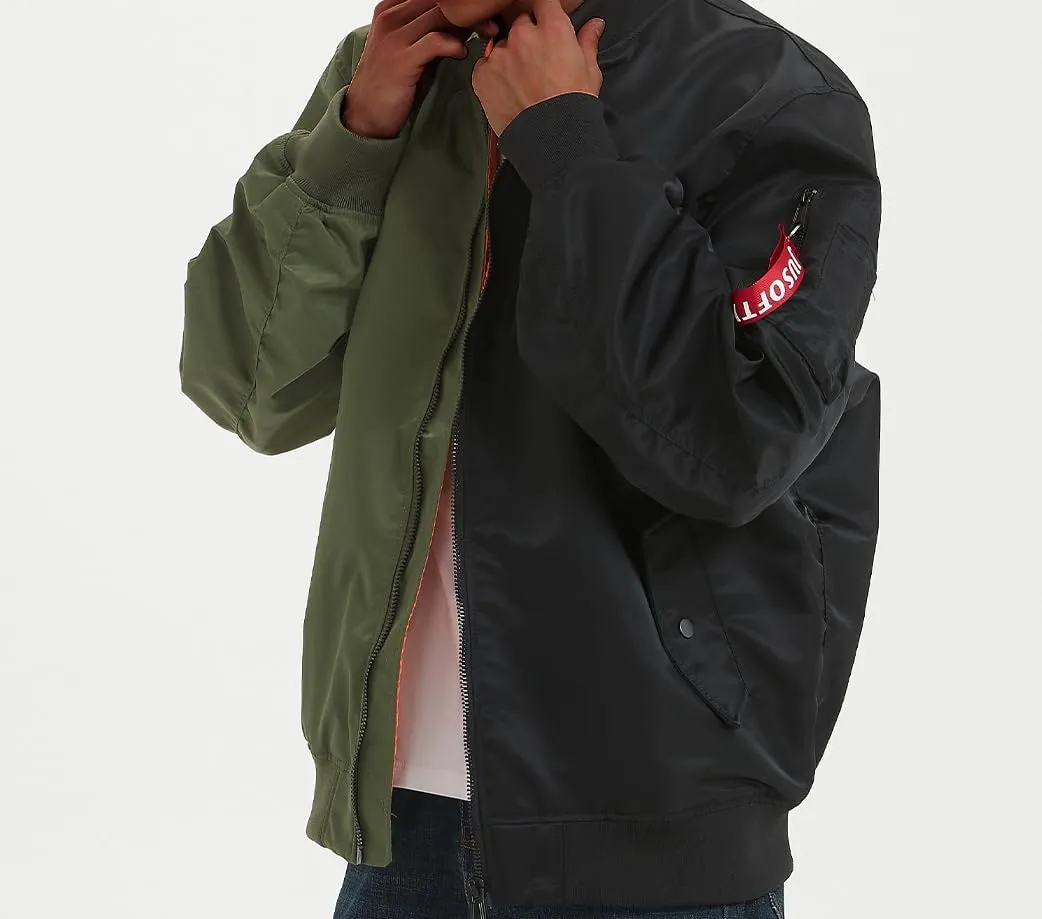 Bomber Jacket Men Casual Lightweight Jacket Fashion Zip Up Windbreaker Techwear Streetwear Multi-Pocket Coat