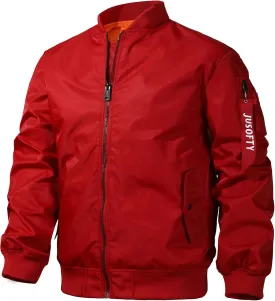 Bomber Jacket Men Casual Lightweight Jacket Fashion Zip Up Windbreaker Techwear Streetwear Multi-Pocket Coat