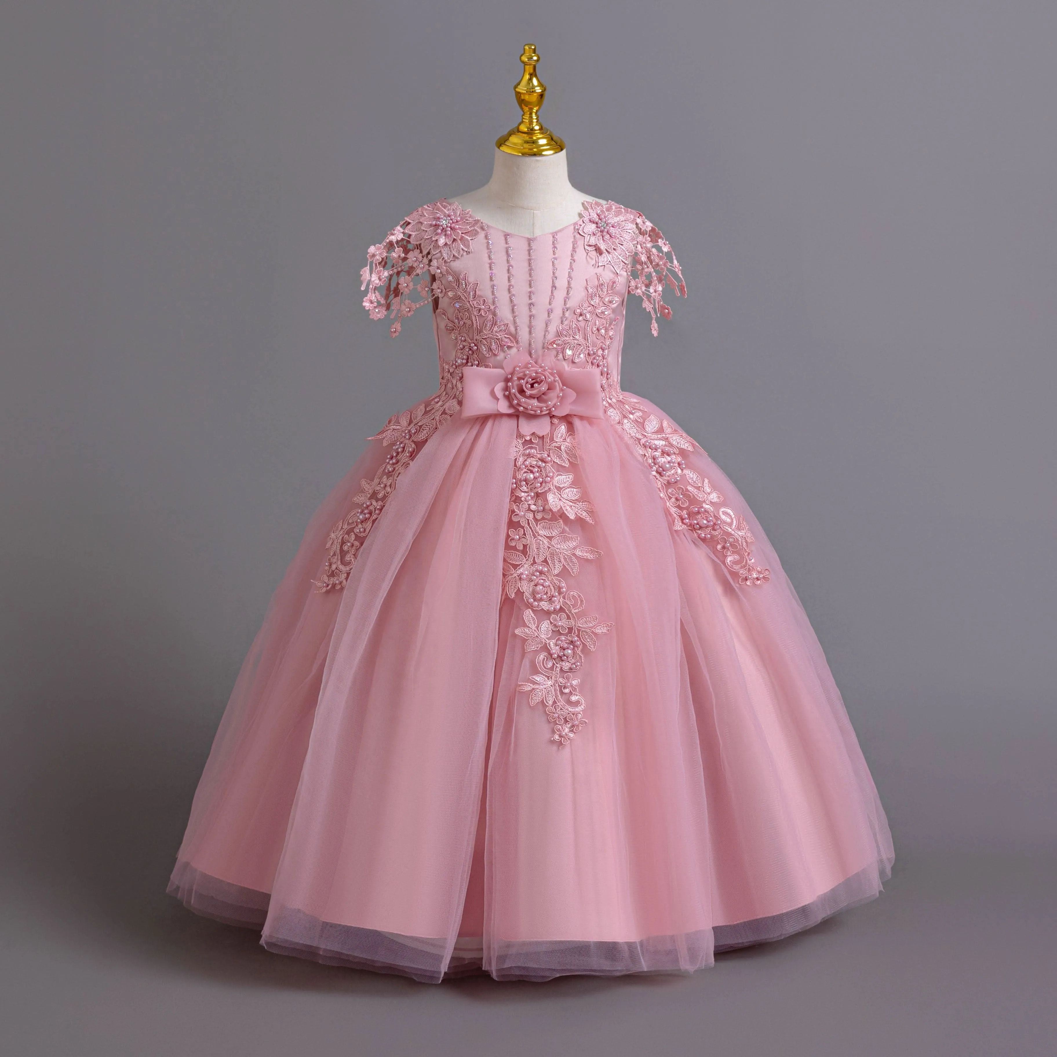 Children's embroidered fashion dress