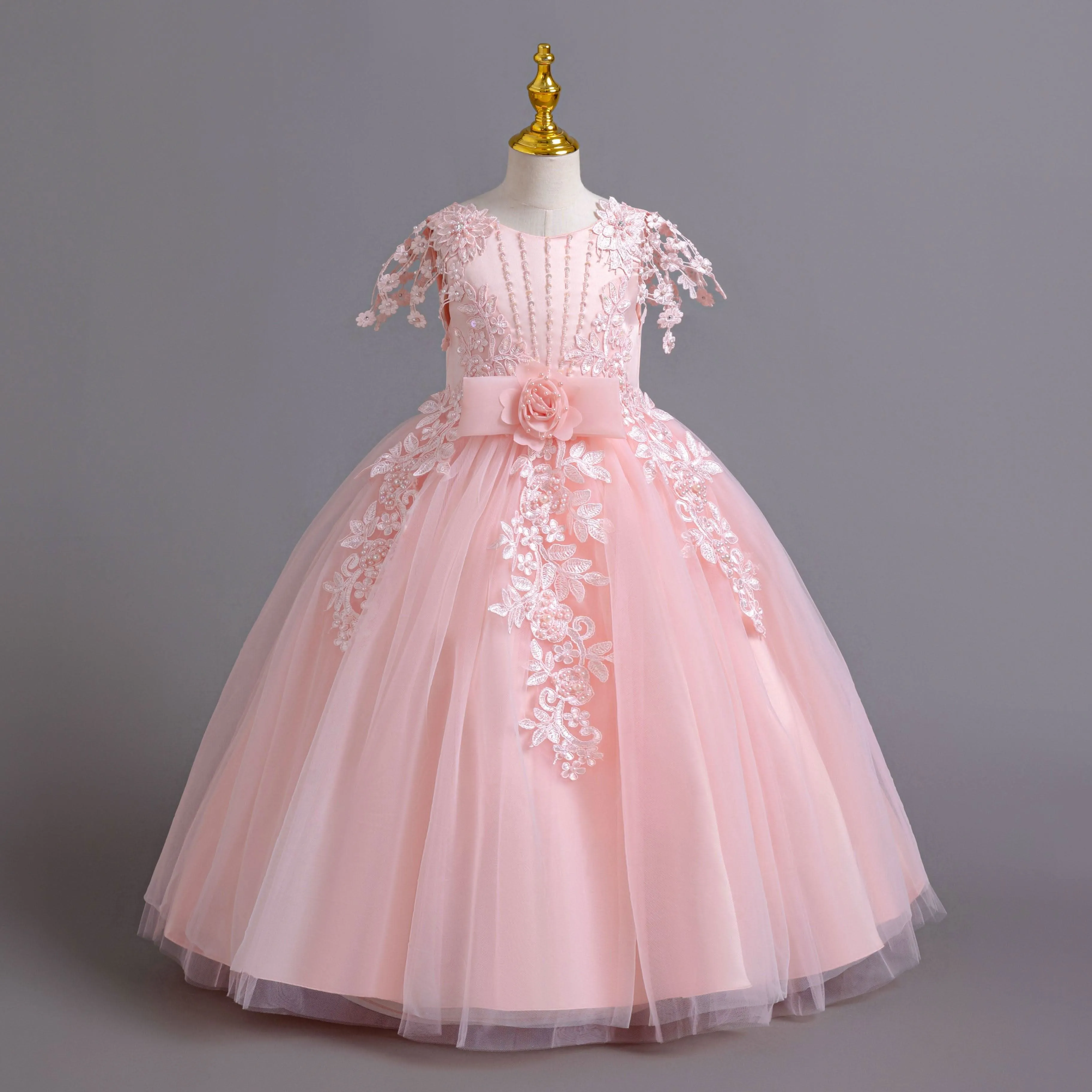 Children's embroidered fashion dress