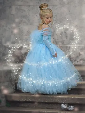 Girls Magical Glass Slipper Princess Costume Dress
