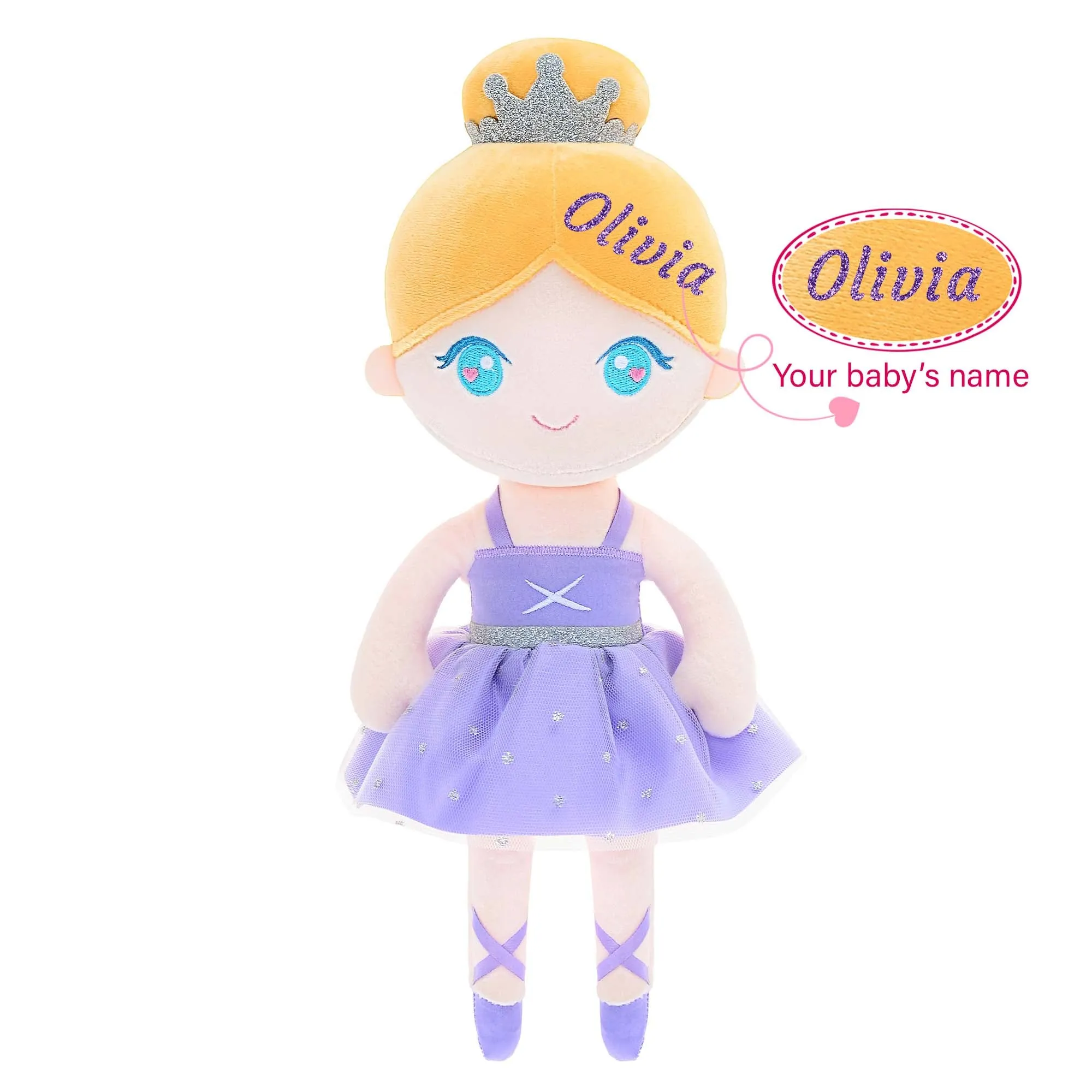 Gloveleya 13-inch Personalized Plush Dolls Ballerina Series Ballet Dream