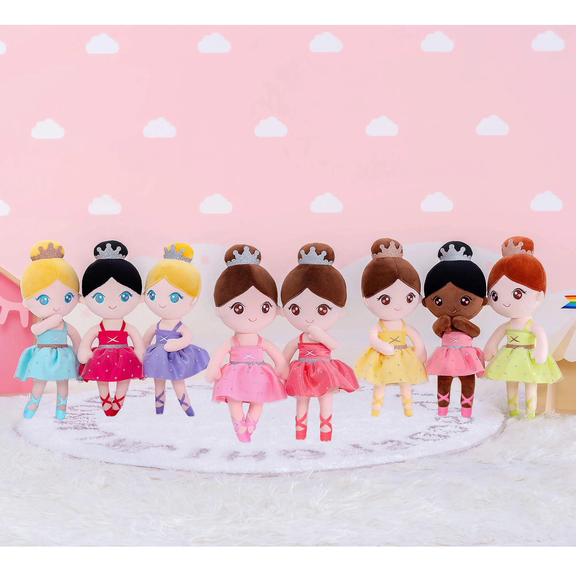 Gloveleya 13-inch Personalized Plush Dolls Ballerina Series Tanned Skin Ballet Dream