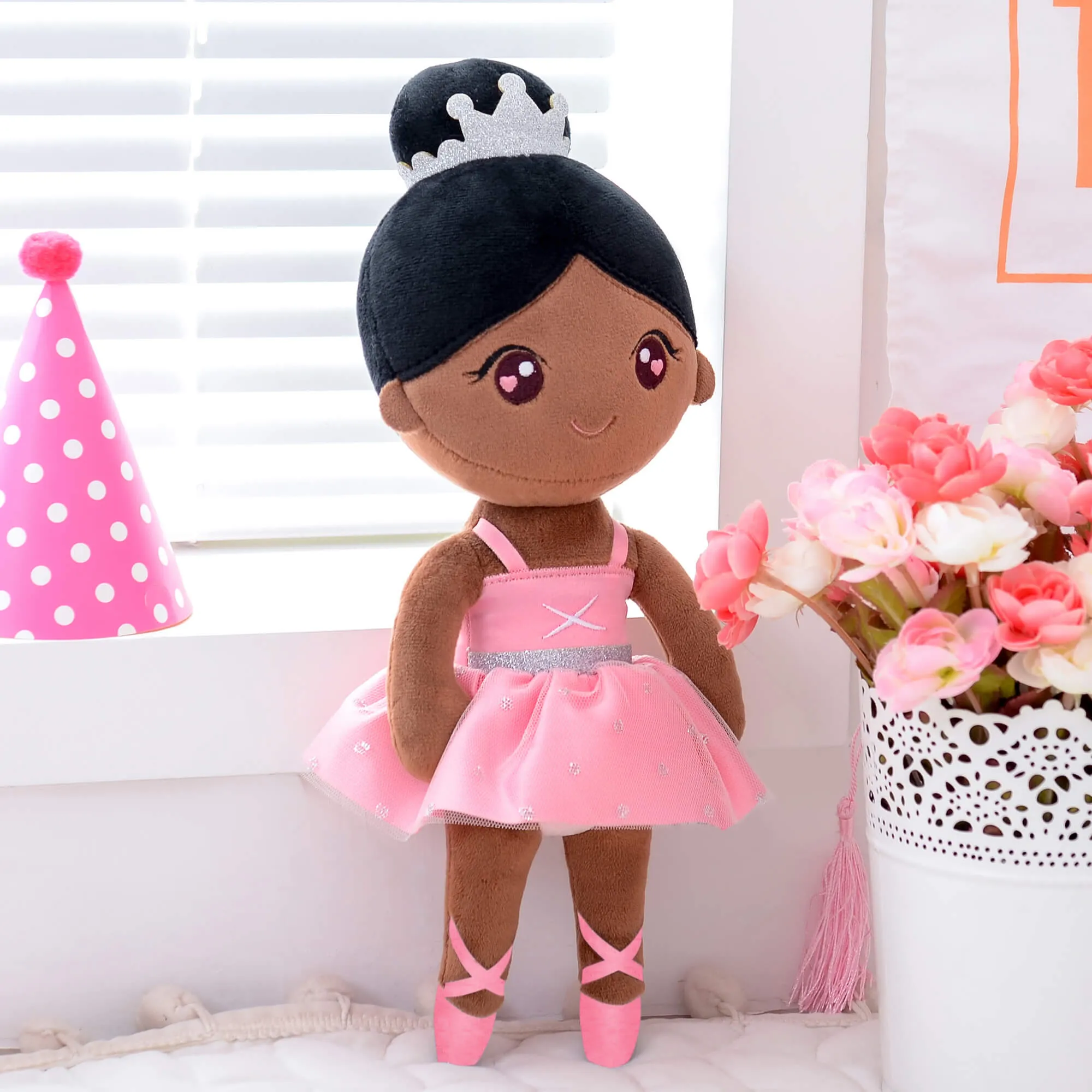 Gloveleya 13-inch Personalized Plush Dolls Ballerina Series Tanned Skin Ballet Dream