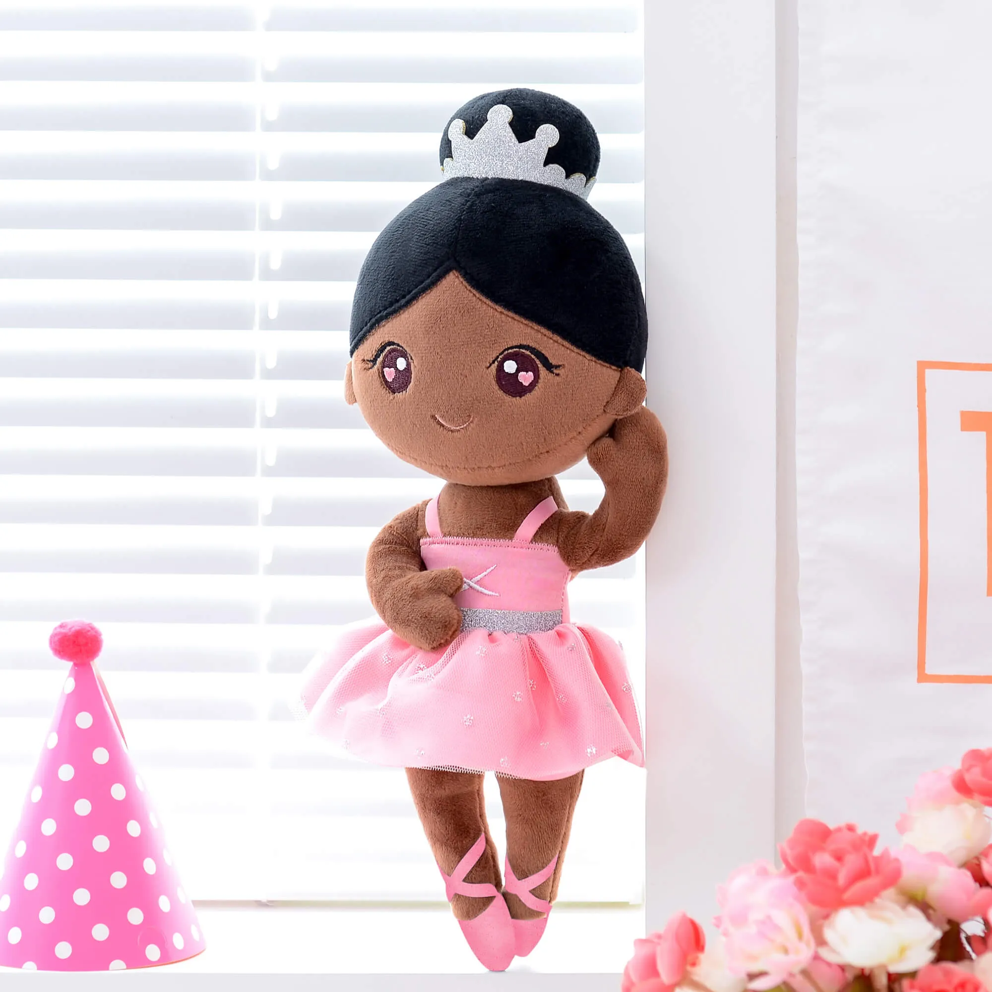 Gloveleya 13-inch Personalized Plush Dolls Ballerina Series Tanned Skin Ballet Dream