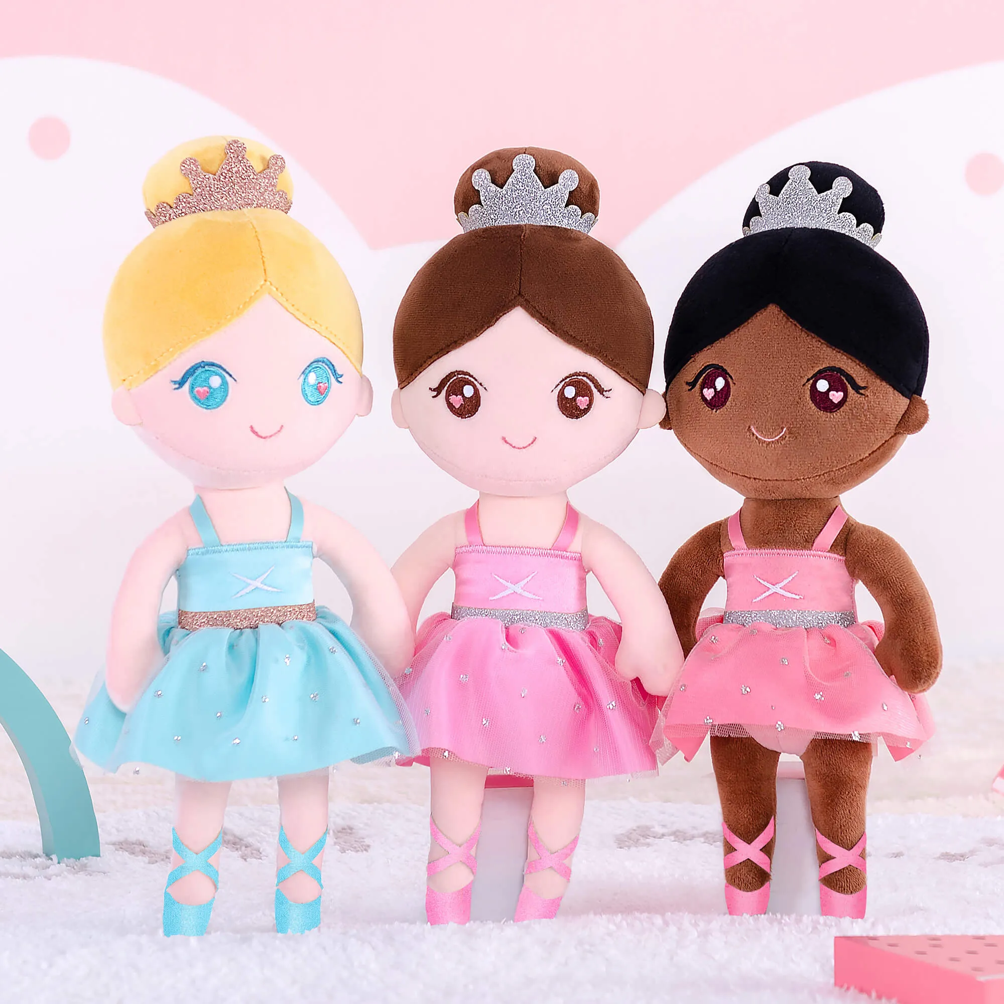 Gloveleya 13-inch Personalized Plush Dolls Ballerina Series Tanned Skin Ballet Dream