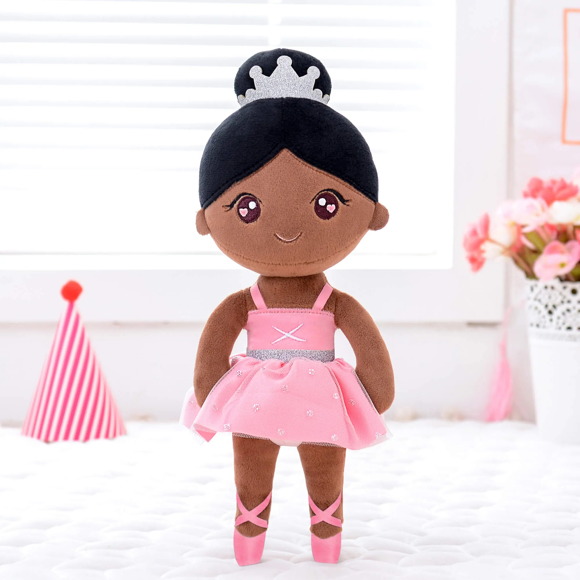 Gloveleya 13-inch Personalized Plush Dolls Ballerina Series Tanned Skin Ballet Dream