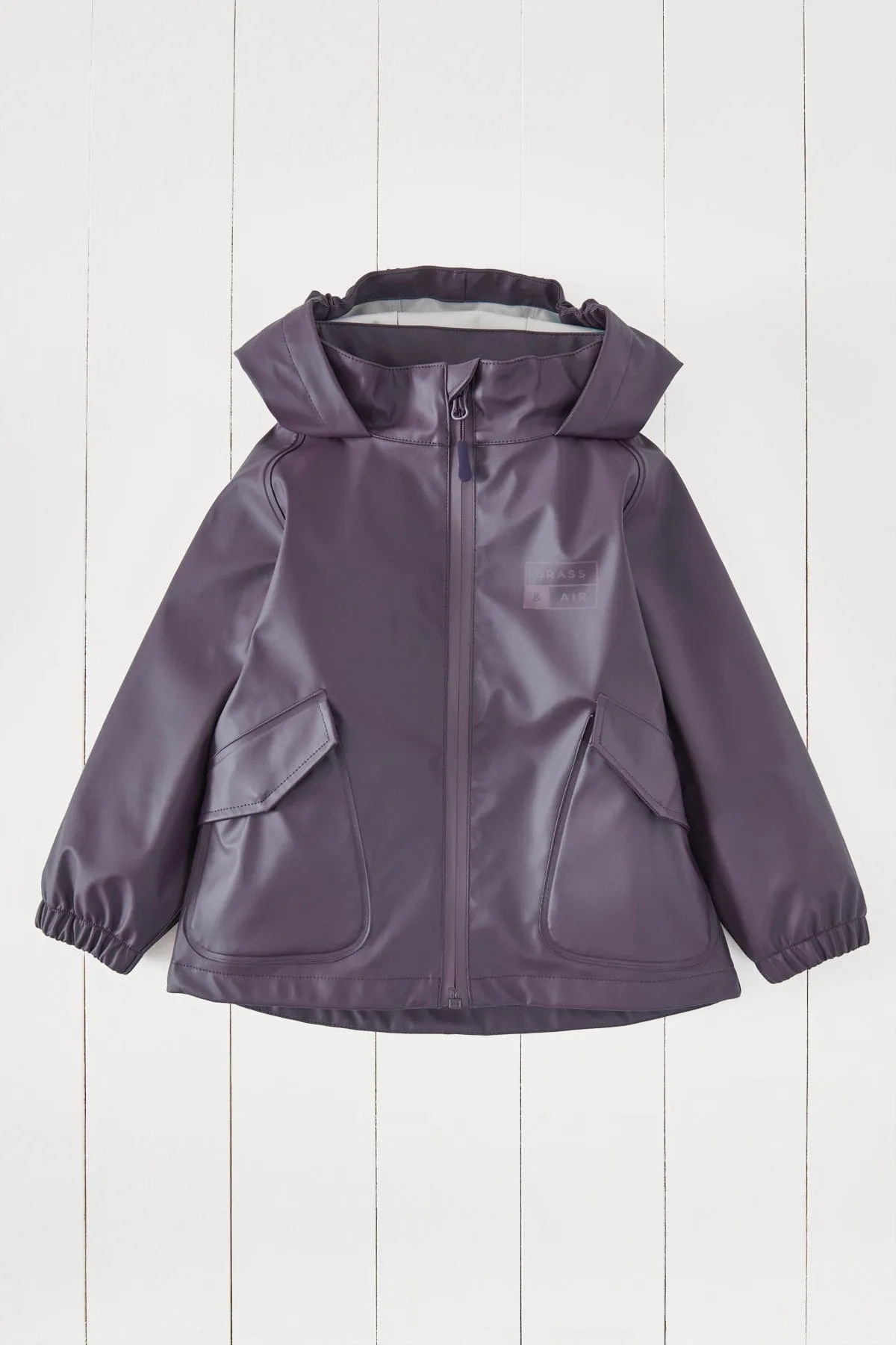 Grass & Air Kids Waterproof Rain Jacket (Amethyst Purple)