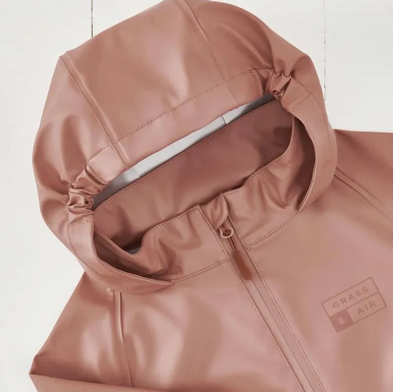 Grass & Air Kids Waterproof Rain Jacket (Rose)