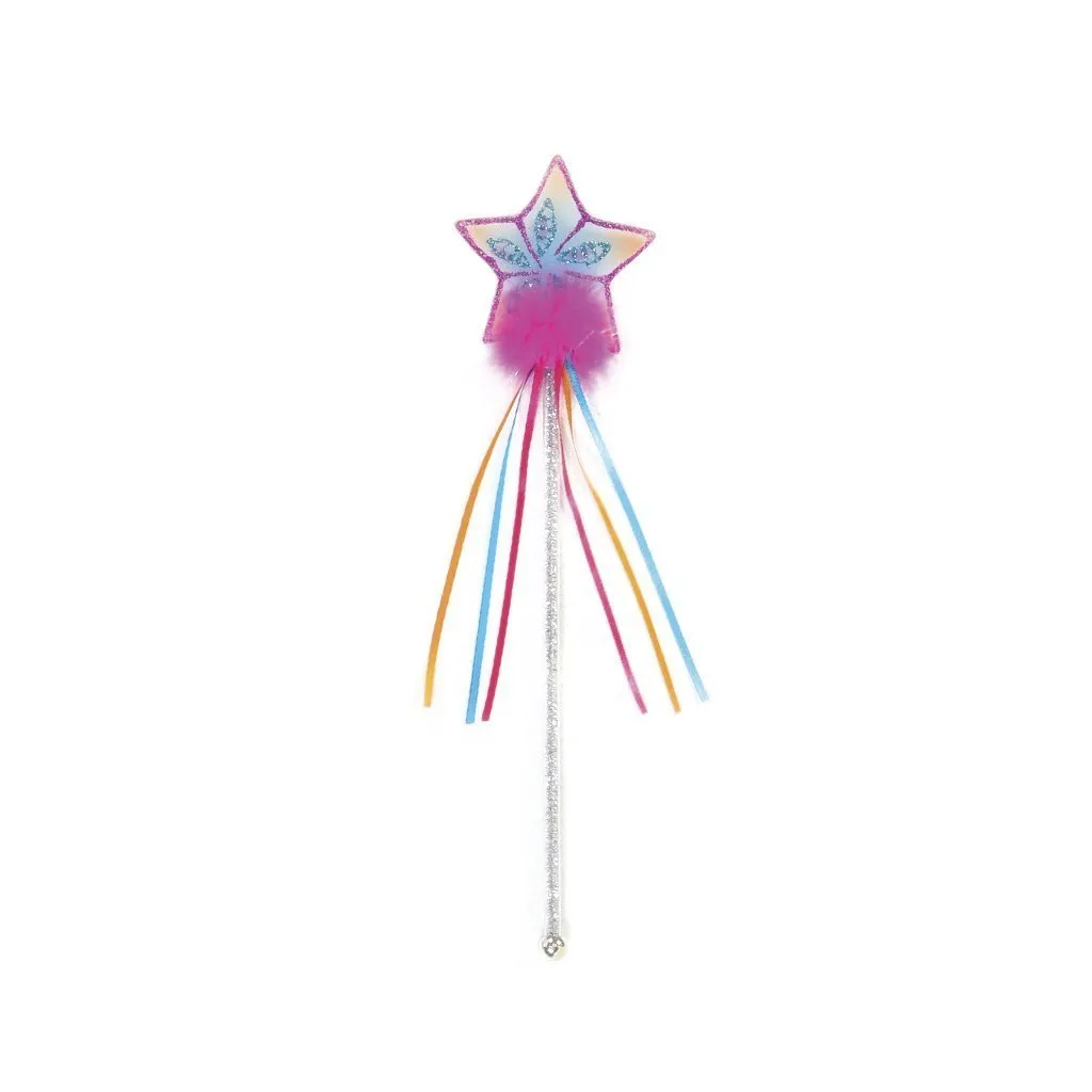Great Pretenders Glitter Rainbow Wand Hot Pink