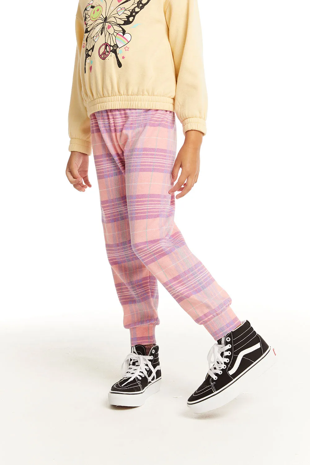 Leila Cotton Candy Plaid Jogger