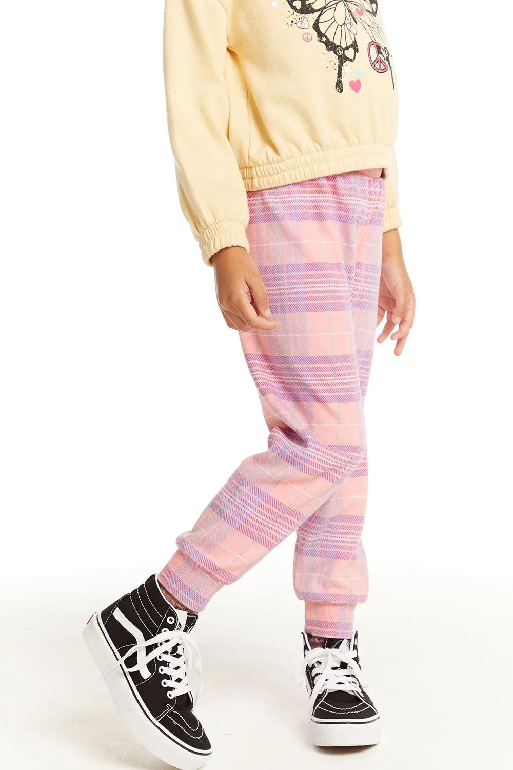 Leila Cotton Candy Plaid Jogger