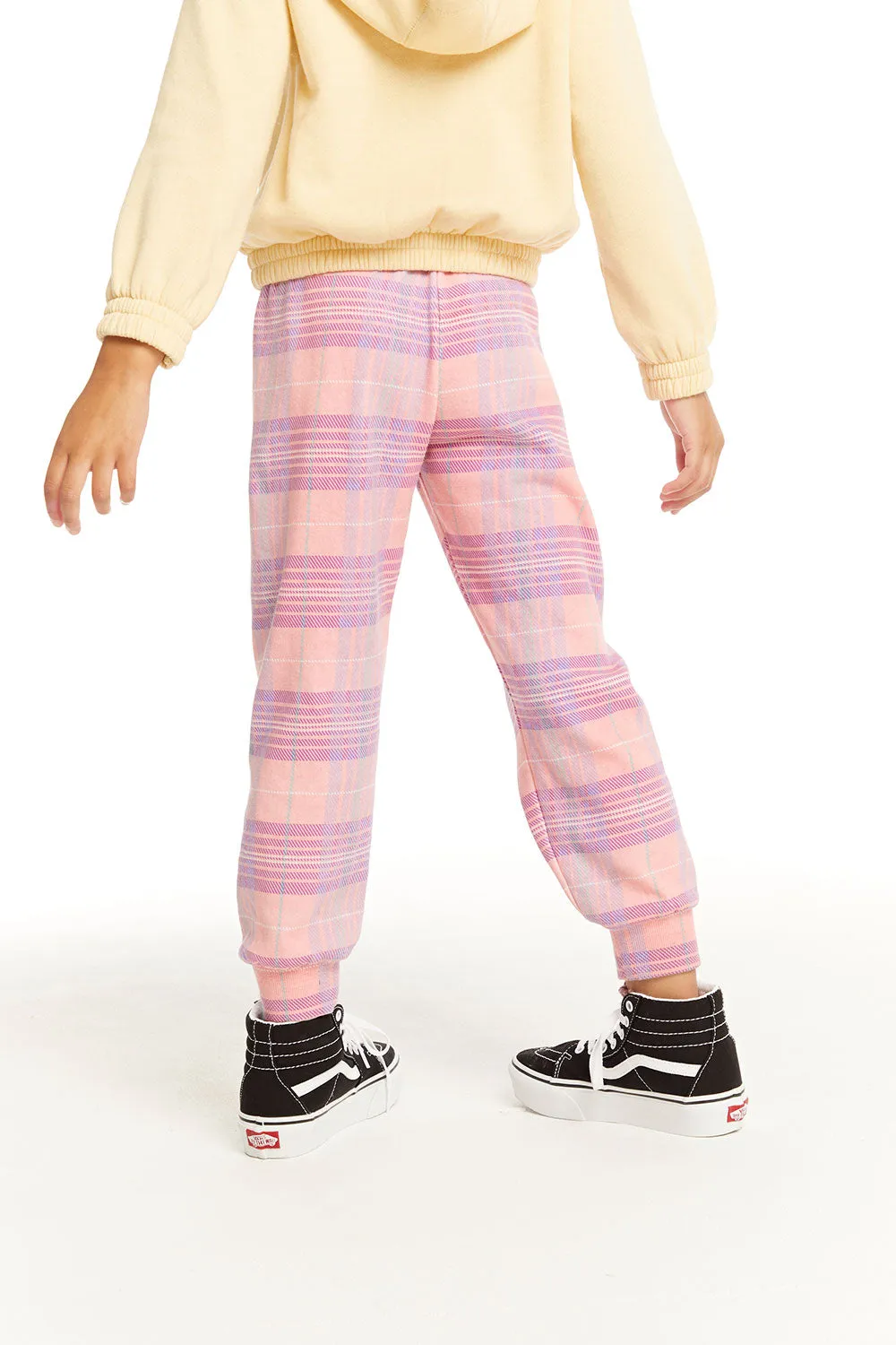 Leila Cotton Candy Plaid Jogger