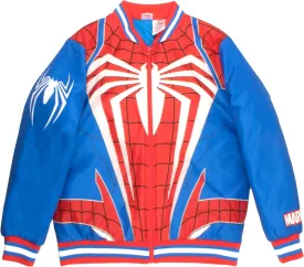 Marvel Spiderman and Venom Varsity Bomber Jackets for Boys Spider-Man and Venom Graphic Print Lightweight Varsity Jackets