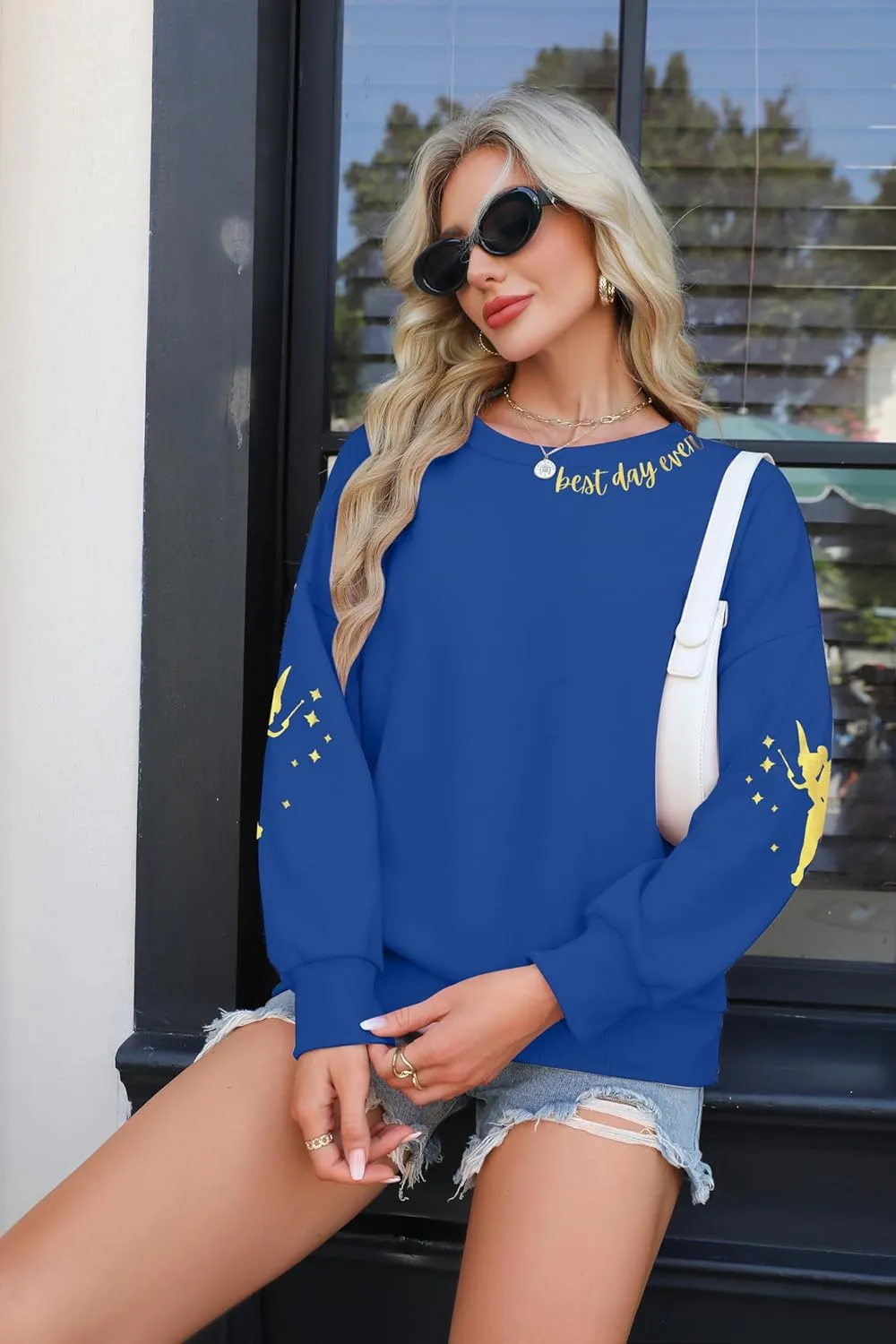 MYHALF Magical Shirt for Women Magic Kingdom Sweatshirt Best Day Long Sleeve Shirts Family Vacation Pullover Tops