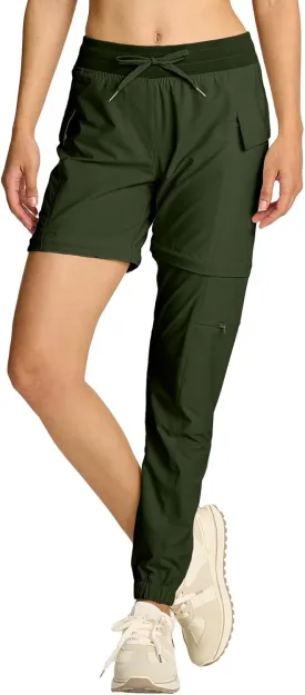 smawell Women's Hiking Pants Convertible Lightweight Zip-Off Outdoor Pants Quick Dry Joggers with Pocket