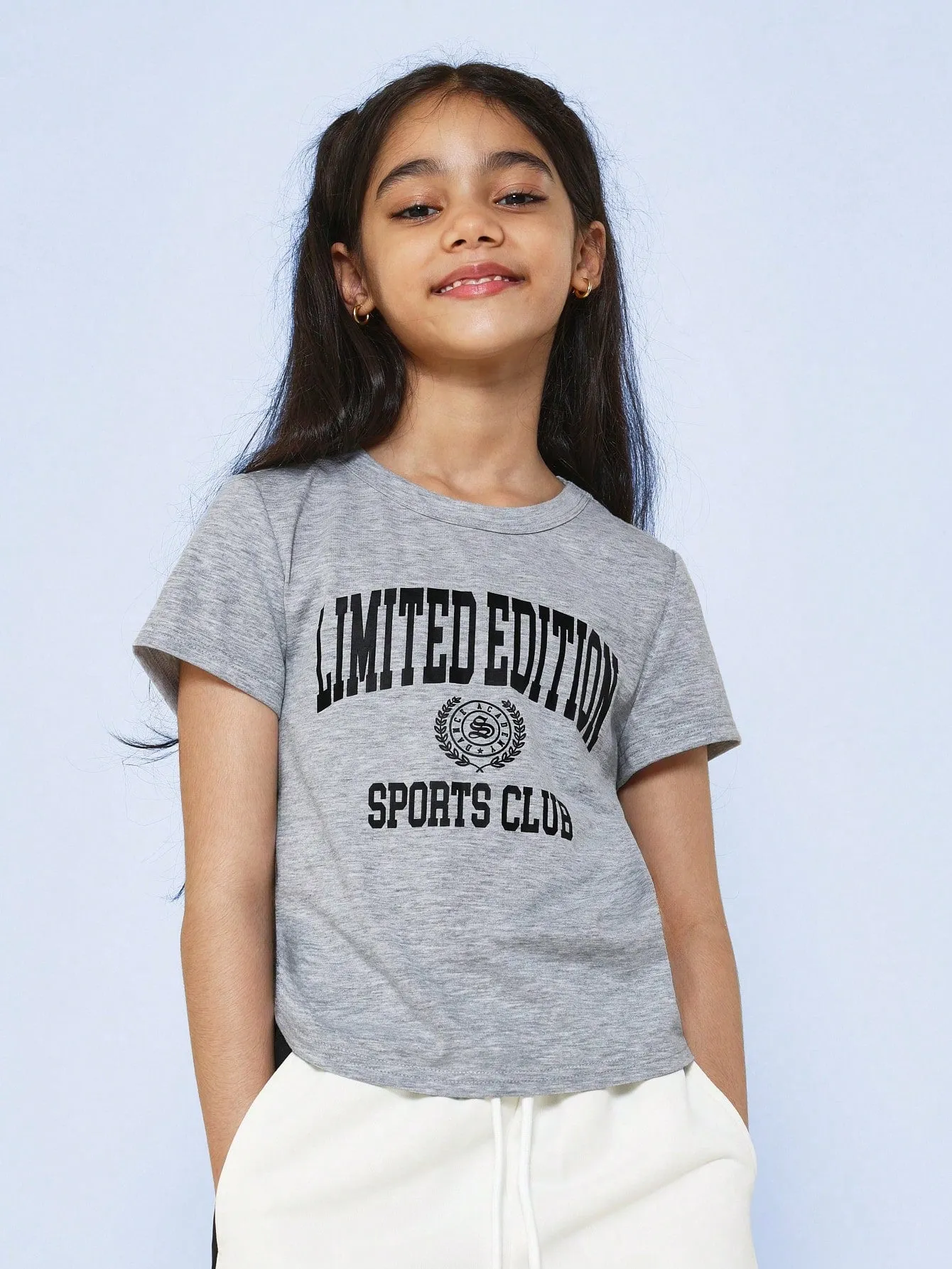 Tween Girls Regular Fit Tee With Limited Edition Graphic Print And Contrast Side Panel Jogger With Embroidery 2 Piece Set
