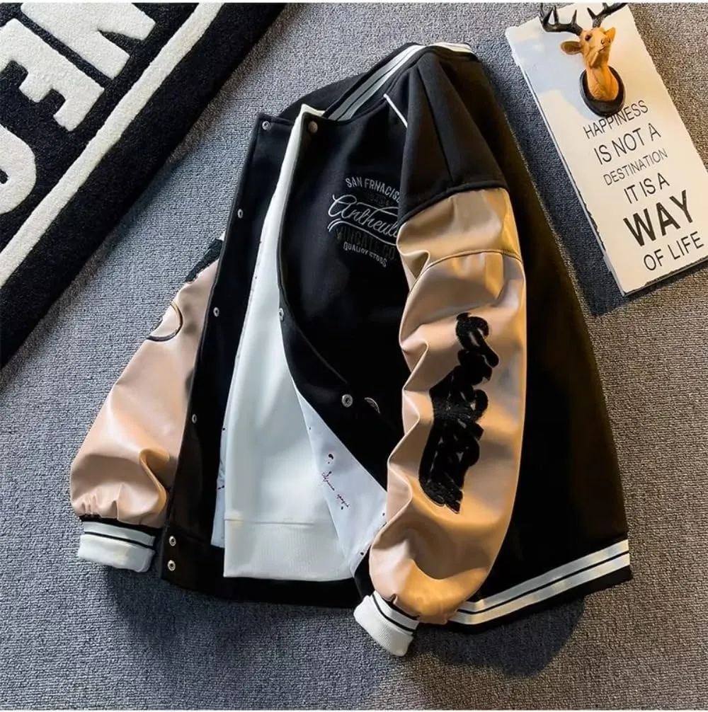 Unisex Varsity Jacket, Winter Jackets for Men and Women Streetwear Bomber Coats