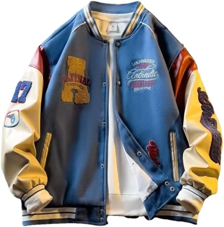 Unisex Varsity Jacket, Winter Jackets for Men and Women Streetwear Bomber Coats