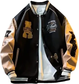 Unisex Varsity Jacket, Winter Jackets for Men and Women Streetwear Bomber Coats