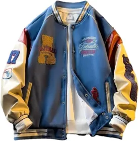 Unisex Varsity Jacket, Winter Jackets for Men and Women Streetwear Bomber Coats