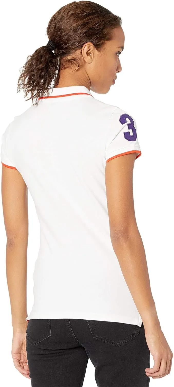 U.S. Polo Assn. Women's Triple Crown Short Sleeve Stretch Pique Polo Shirt