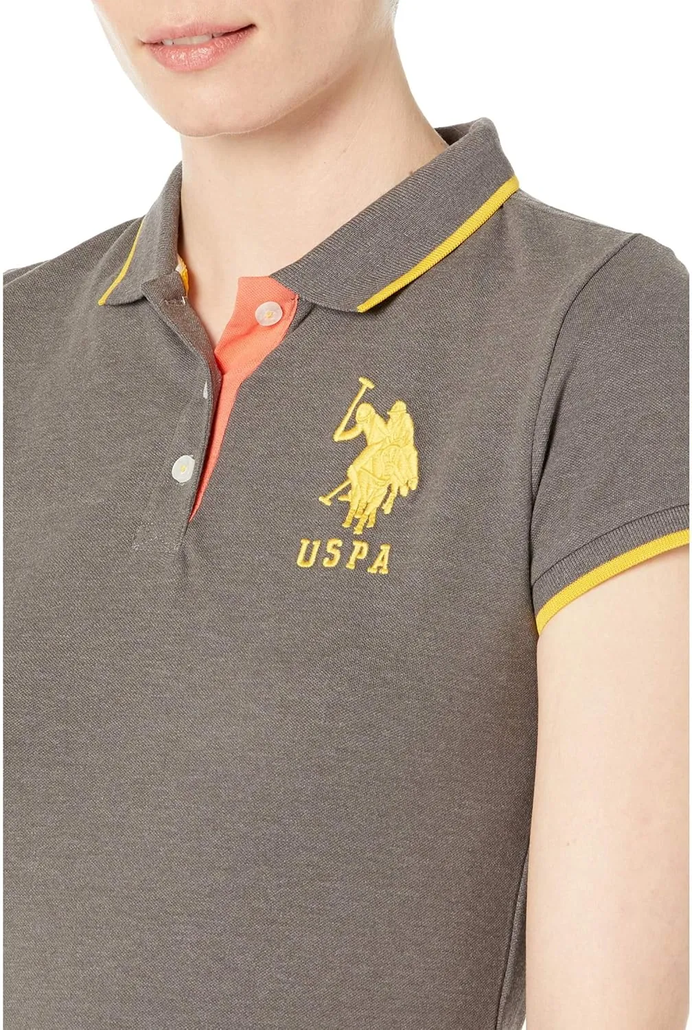 U.S. Polo Assn. Women's Triple Crown Short Sleeve Stretch Pique Polo Shirt