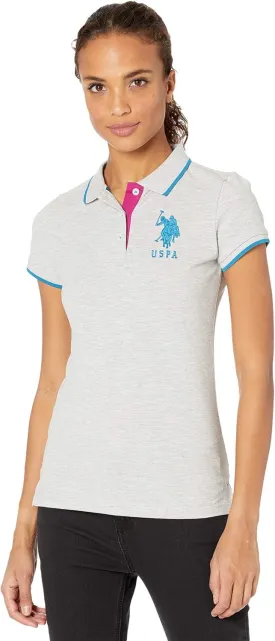 U.S. Polo Assn. Women's Triple Crown Short Sleeve Stretch Pique Polo Shirt