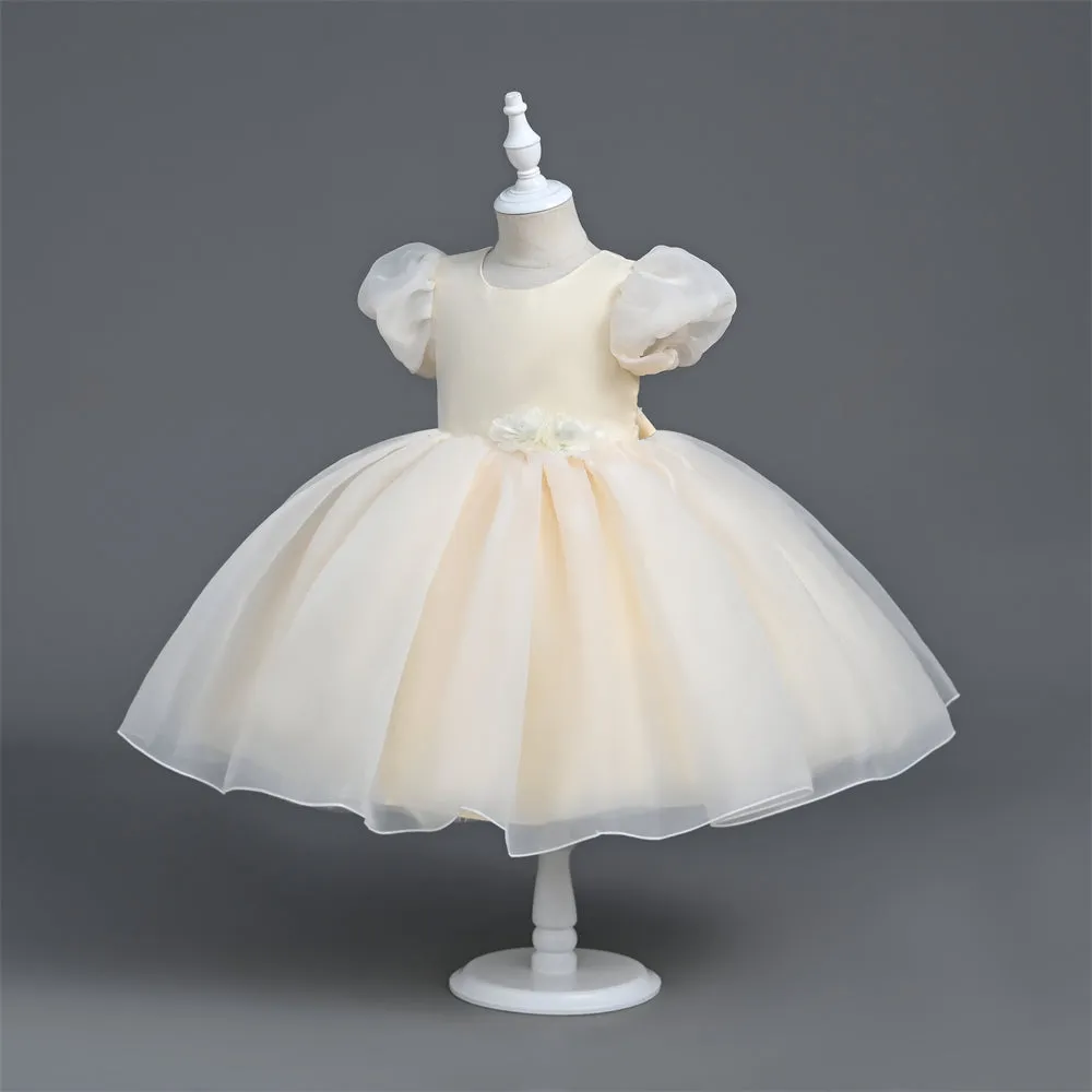 VA030 Yoliyolei Hairband Puff Dress Kids Girl Fairy Tale Summer Organza Wedding Ball Gown Todller Children Christening Clothes Girl