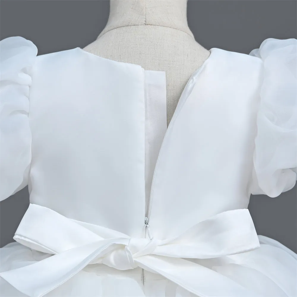 VA030 Yoliyolei Hairband Puff Dress Kids Girl Fairy Tale Summer Organza Wedding Ball Gown Todller Children Christening Clothes Girl