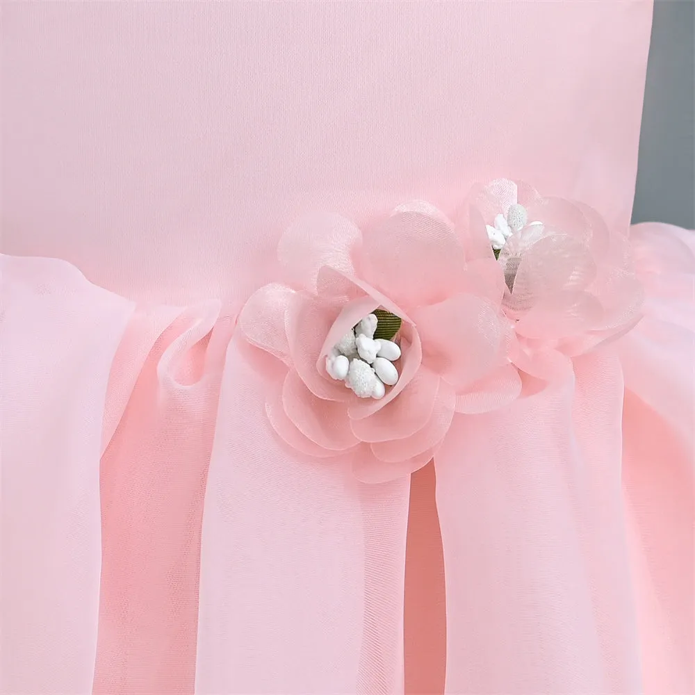 VA030 Yoliyolei Hairband Puff Dress Kids Girl Fairy Tale Summer Organza Wedding Ball Gown Todller Children Christening Clothes Girl
