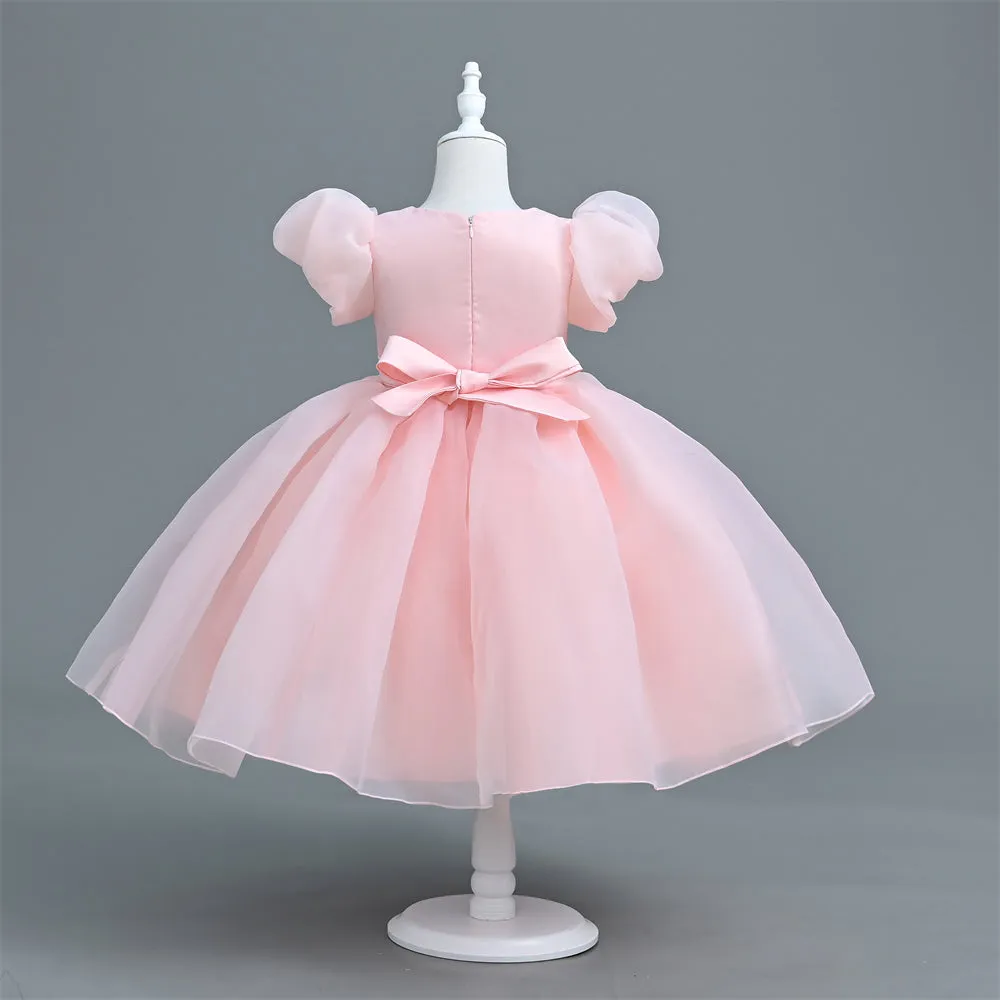 VA030 Yoliyolei Hairband Puff Dress Kids Girl Fairy Tale Summer Organza Wedding Ball Gown Todller Children Christening Clothes Girl