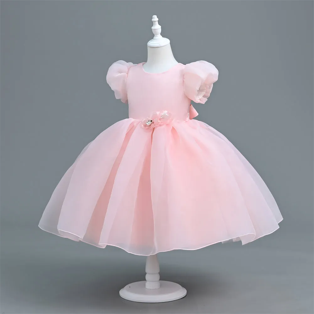 VA030 Yoliyolei Hairband Puff Dress Kids Girl Fairy Tale Summer Organza Wedding Ball Gown Todller Children Christening Clothes Girl
