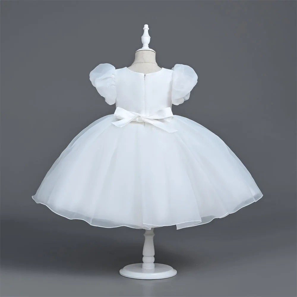 VA030 Yoliyolei Hairband Puff Dress Kids Girl Fairy Tale Summer Organza Wedding Ball Gown Todller Children Christening Clothes Girl