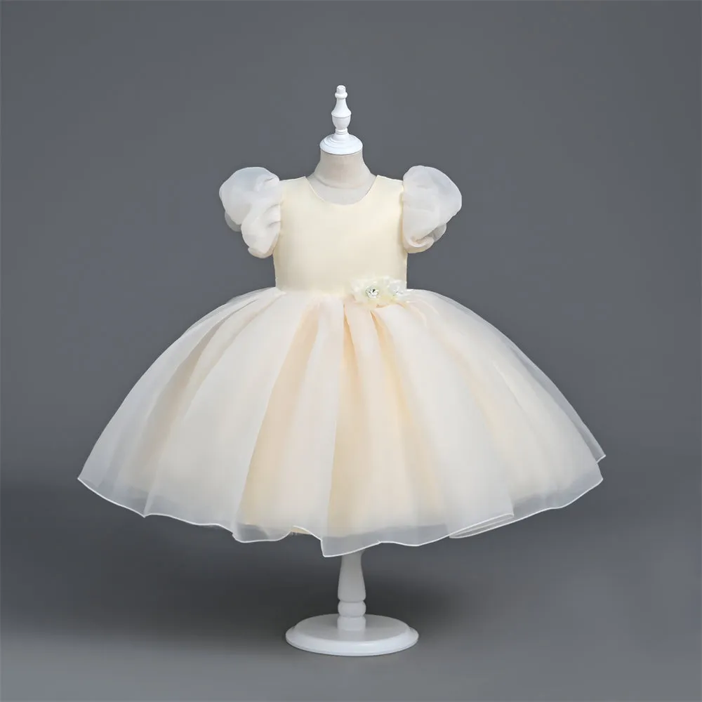 VA030 Yoliyolei Hairband Puff Dress Kids Girl Fairy Tale Summer Organza Wedding Ball Gown Todller Children Christening Clothes Girl