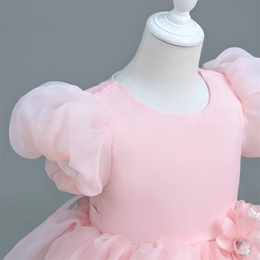 VA030 Yoliyolei Hairband Puff Dress Kids Girl Fairy Tale Summer Organza Wedding Ball Gown Todller Children Christening Clothes Girl