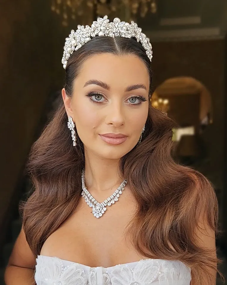 wedding headpiece - embellished crystal floral elegance - Titania headband by Kezani - BUY or HIRE